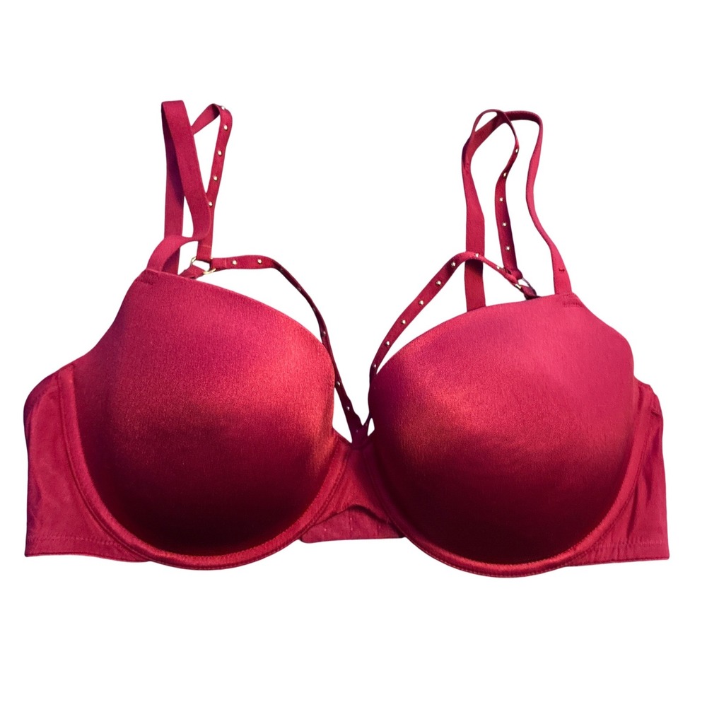La Senza Diva CA23226 Red Rhinestone Caged Underwire Full Figure Bra 38D